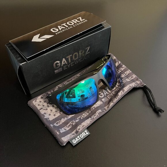 Gatorz Marauder Sunglasses, Green Mirror Polarized - Picture 1 of 3